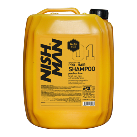 Nishman Plaukų priežiūros šampūnas su keratinu, be parabenų ir druskų, 5000ml