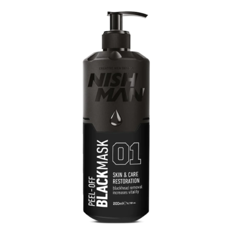 Nishman Juoda nulupama veido kaukė Black PEEL-OFF, 200 ml