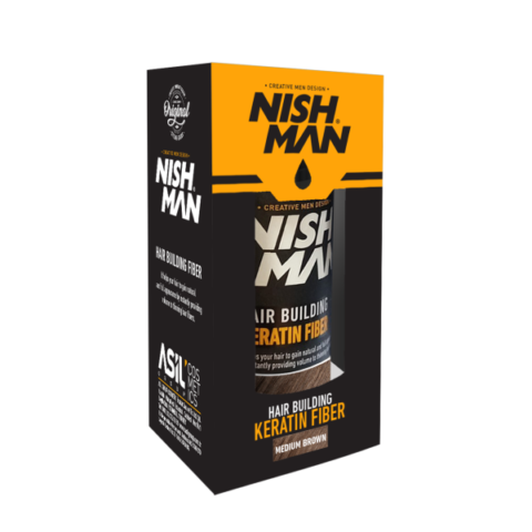 NISHMAN Plaukų tankinimo keratino pudra // MEDIUM BROWN 21 g